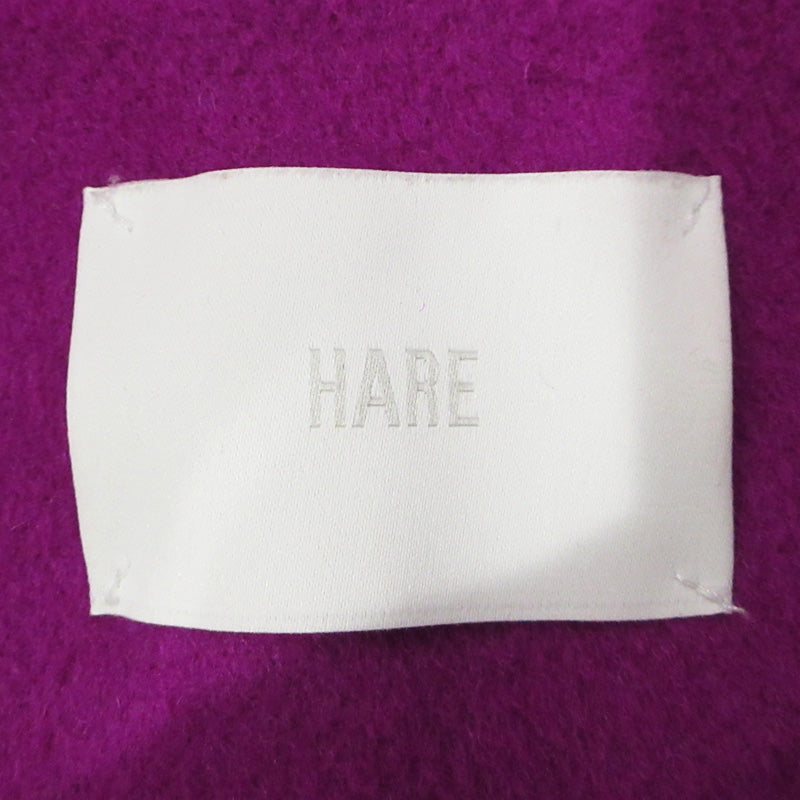 HARE | ハレ スタンドエリロングコート スタンドカラーウール混コート その他アウター HAL07082AD パープル ワインレッド系(アマラント) サイズ：FreeSize【三重本店】