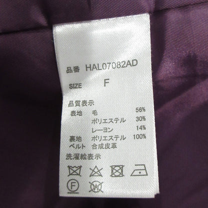 HARE | ハレ スタンドエリロングコート スタンドカラーウール混コート その他アウター HAL07082AD パープル ワインレッド系(アマラント) サイズ：FreeSize【三重本店】