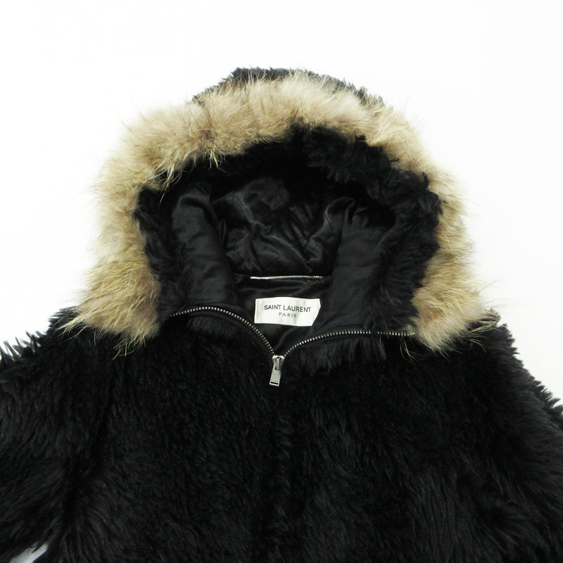 SAINT LAURENT | サンローラン ラクーンファージャケット その他アウター 531195 ブラック サイズ：42【三重本店】