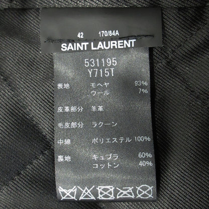 SAINT LAURENT | サンローラン ラクーンファージャケット その他アウター 531195 ブラック サイズ：42【三重本店】