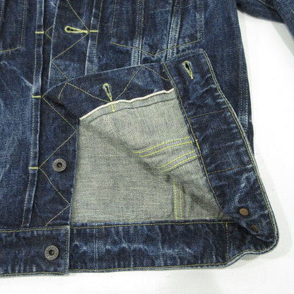 JELADO | ジェラード 3rd 開襟デニムジャケット USED加工Gジャン ダメージ加工 デニム ネイビー インディゴ サイズ：1【三重本店】
