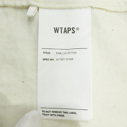 W)TAPS | ダブルタップス LEAGUE SS リーグSS ロゴワッペン半袖ゲームシャツ 半袖シャツ 241TQDT-SHM05 ホワイト アイボリー 生成り サイズ：4【三重本店】