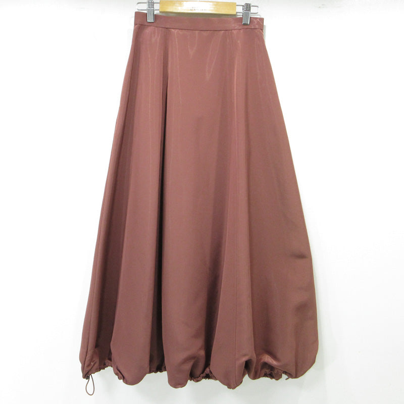 LE CIEL BLEU | ルシェルブルー Glossy Drawstring Skirt グロッシードローストリングスカート 23SS スカート 25S67102 ブラウン系 テラコッタ ボルドー サイズ：34【三重本店】