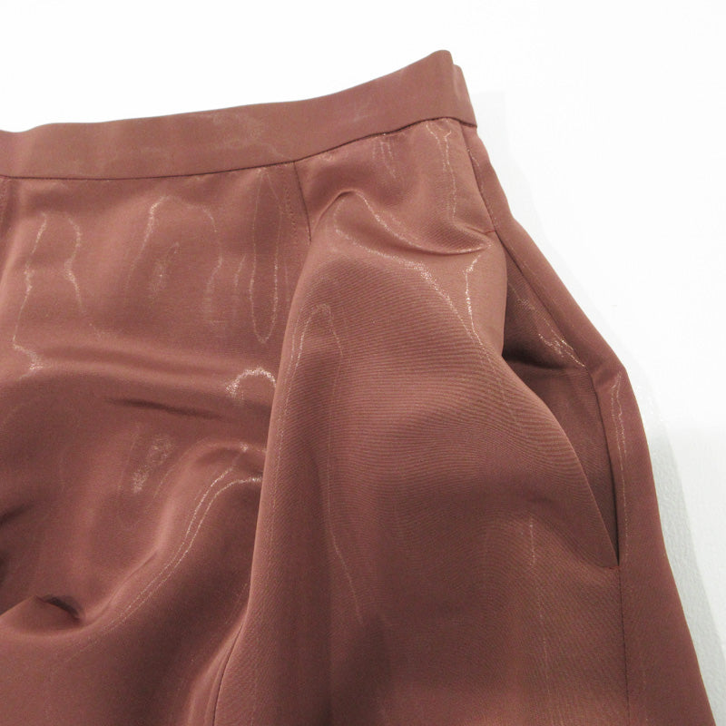 LE CIEL BLEU | ルシェルブルー Glossy Drawstring Skirt グロッシードローストリングスカート 23SS スカート 25S67102 ブラウン系 テラコッタ ボルドー サイズ：34【三重本店】