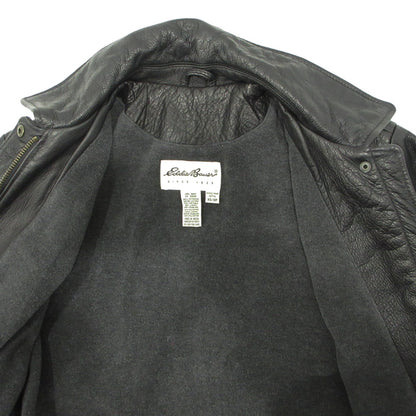 Eddie Bauer | エディー・バウアー カウレザージャケット 裏地フリース レザー C-TK8689 ブラック サイズ：XS【三重本店】
