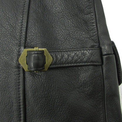 Eddie Bauer | エディー・バウアー カウレザージャケット 裏地フリース レザー C-TK8689 ブラック サイズ：XS【三重本店】