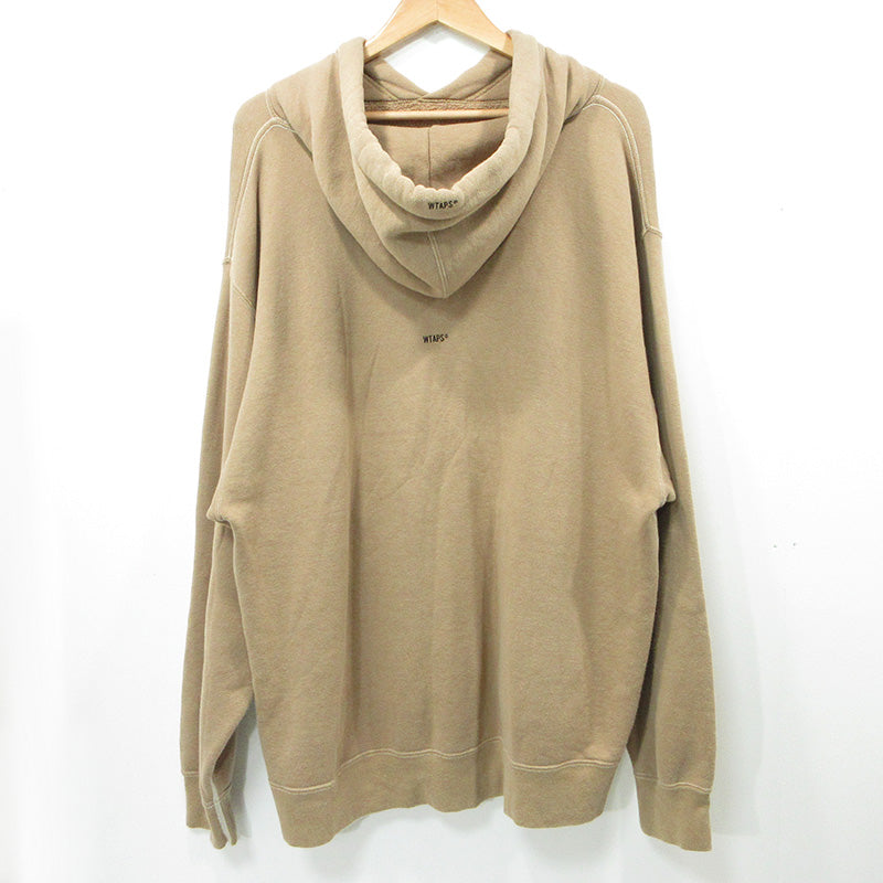 W)TAPS | ダブルタップス ロゴ刺繍長袖パーカー パーカー 212ATDT-CSM25 ベージュ サイズ：4【三重本店】