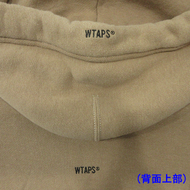 W)TAPS | ダブルタップス ロゴ刺繍長袖パーカー パーカー 212ATDT-CSM25 ベージュ サイズ：4【三重本店】