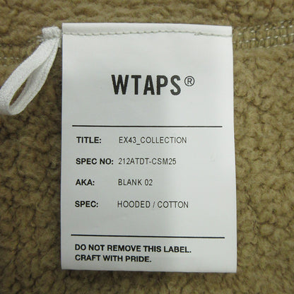 W)TAPS | ダブルタップス ロゴ刺繍長袖パーカー パーカー 212ATDT-CSM25 ベージュ サイズ：4【三重本店】