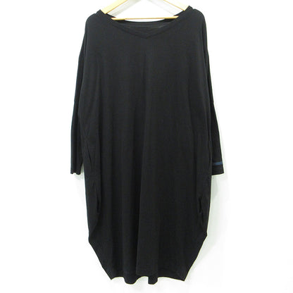 Yohji Yamamoto | ヨウジヤマモト REGULATION レギュレーション Vネック長袖ワンピース Tシャツワンピース ワンピース FT-T83-002 ブラック サイズ：2【三重本店】