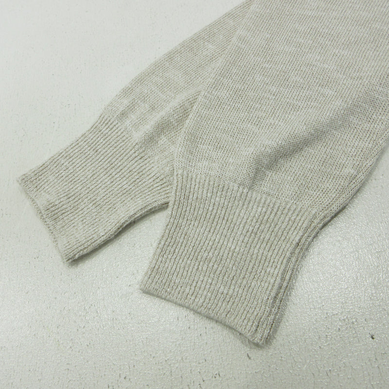 FUMIE TANAKA | フミエ タナカ KNITTED LINEN LACE-UP LONG SLEEVE ニット FU-V-KT003 ベージュ【三重本店】