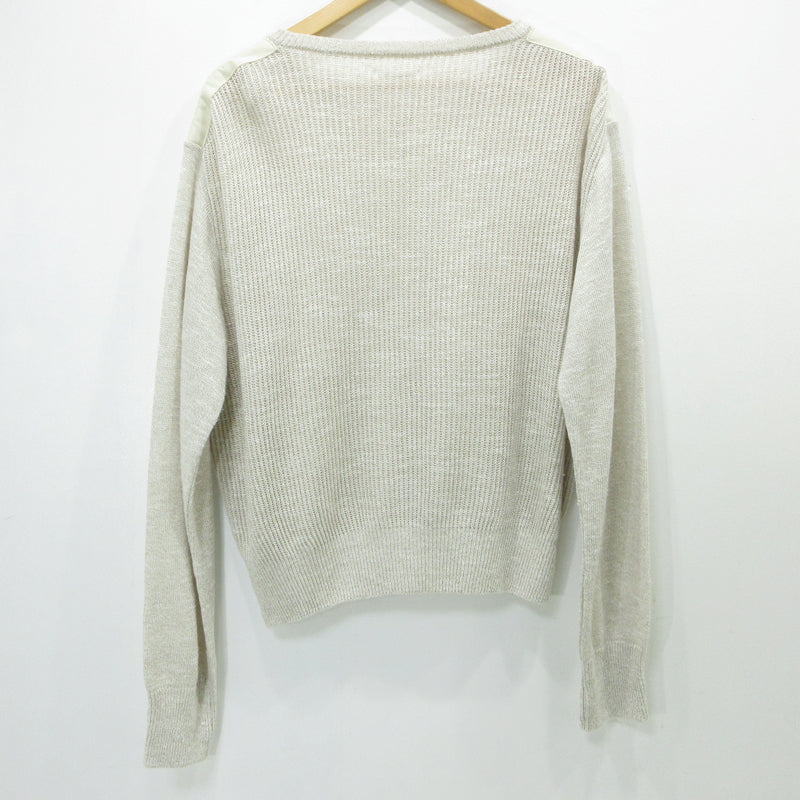 FUMIE TANAKA | フミエ タナカ KNITTED LINEN LACE-UP LONG SLEEVE ニット FU-V-KT003 ベージュ【三重本店】