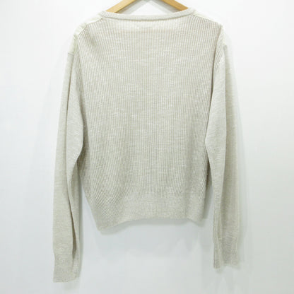 FUMIE TANAKA | フミエ タナカ KNITTED LINEN LACE-UP LONG SLEEVE ニット FU-V-KT003 ベージュ【三重本店】