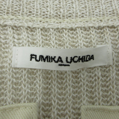 FUMIE TANAKA | フミエ タナカ KNITTED LINEN LACE-UP LONG SLEEVE ニット FU-V-KT003 ベージュ【三重本店】