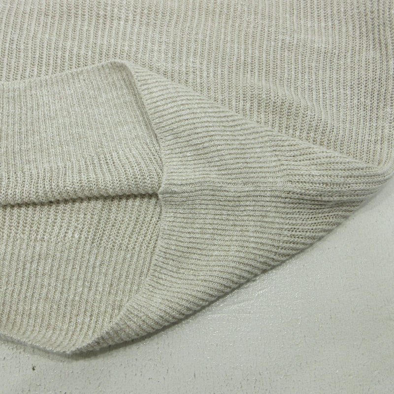 FUMIE TANAKA | フミエ タナカ KNITTED LINEN LACE-UP LONG SLEEVE ニット FU-V-KT003 ベージュ【三重本店】