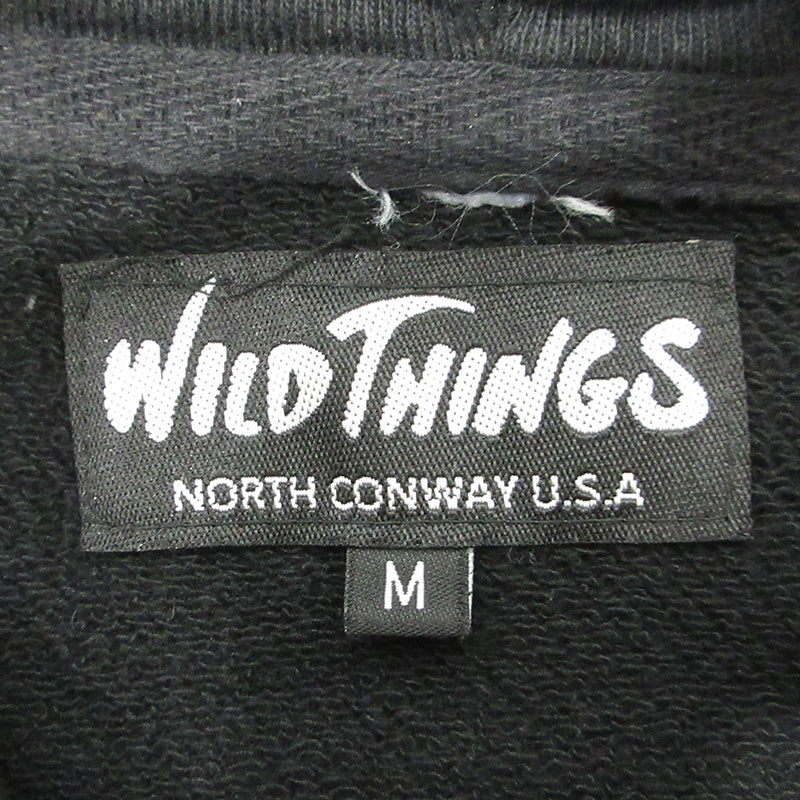WILD THINGS | ワイルドシングス ロゴプリント長袖パーカー パーカー ブラック サイズ：M【三重本店】