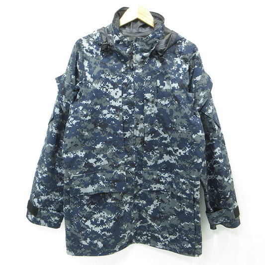 MILITARY衣料 | ミリタリーイリョウ U.S.NAVY 米海軍 DIGTAL PATTERN GORE-TEX PARKA ゴアテックスパーカー 総柄ミリタリージャケット マウンテンパーカー 迷彩柄 ミリタリージャケット 8415-01-539-9902 ネイビー マルチカラー デジカモ サイズ：S【三重本店】