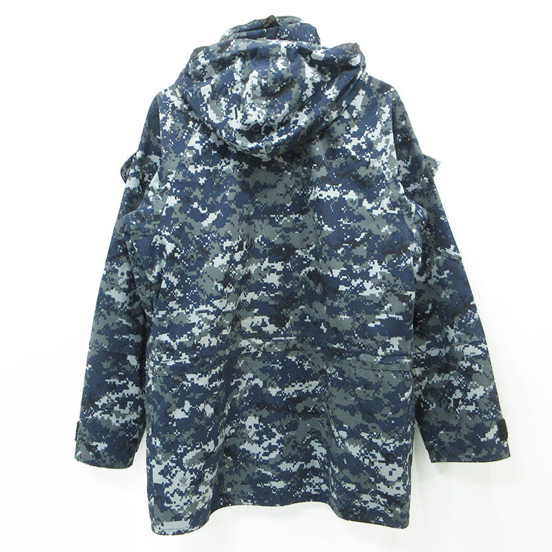 MILITARY衣料 | ミリタリーイリョウ U.S.NAVY 米海軍 DIGTAL PATTERN GORE-TEX PARKA ゴアテックスパーカー 総柄ミリタリージャケット マウンテンパーカー 迷彩柄 ミリタリージャケット 8415-01-539-9902 ネイビー マルチカラー デジカモ サイズ：S【三重本店】