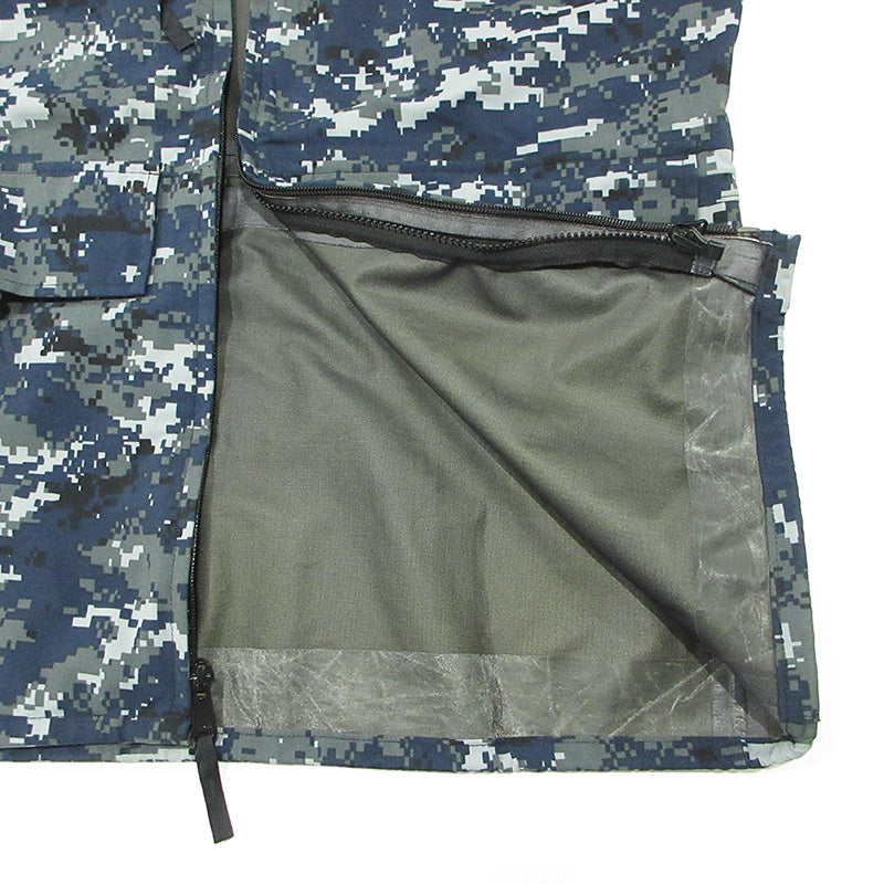 MILITARY衣料 | ミリタリーイリョウ U.S.NAVY 米海軍 DIGTAL PATTERN GORE-TEX PARKA ゴアテックスパーカー 総柄ミリタリージャケット マウンテンパーカー 迷彩柄 ミリタリージャケット 8415-01-539-9902 ネイビー マルチカラー デジカモ サイズ：S【三重本店】