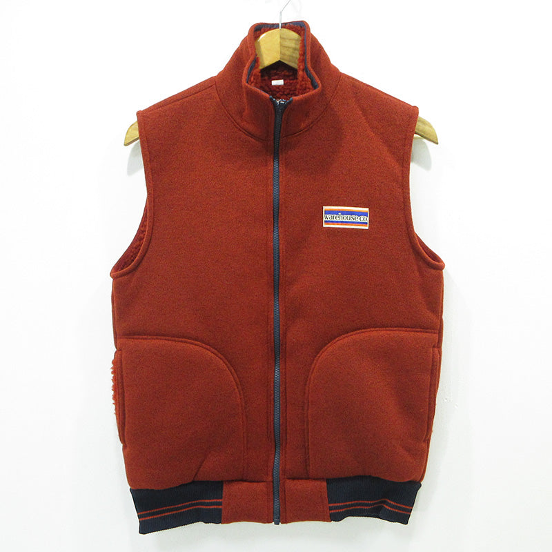 WARE HOUSE | ウェアハウス　ウエアハウス CLASSIC PILE VEST クラシックパイルベスト 裏ボアフリースベスト ベスト LOT. 2136 レッド(BRICK) ブラウン系 テラコッタ サイズ：S【三重本店】