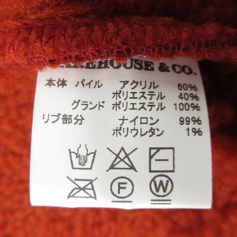 WARE HOUSE | ウェアハウス　ウエアハウス CLASSIC PILE VEST クラシックパイルベスト 裏ボアフリースベスト ベスト LOT. 2136 レッド(BRICK) ブラウン系 テラコッタ サイズ：S【三重本店】