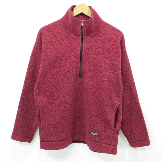 patagonia | パタゴニア シンチラハーフジップ 90's 雪なしタグ U.S.A.製 ロゴワッペンハーフジップフリースプルオーバージャケット その他トップス ワインレッド ボルドー サイズ：M【三重本店】