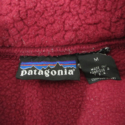 patagonia | パタゴニア シンチラハーフジップ 90's 雪なしタグ U.S.A.製 ロゴワッペンハーフジップフリースプルオーバージャケット その他トップス ワインレッド ボルドー サイズ：M【三重本店】