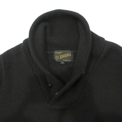 RADIALL | ラディアル ウール長袖ニット 襟ボタン付きセーター ニット RAD-12AW-KNIT001 ブラック サイズ：38【三重本店】