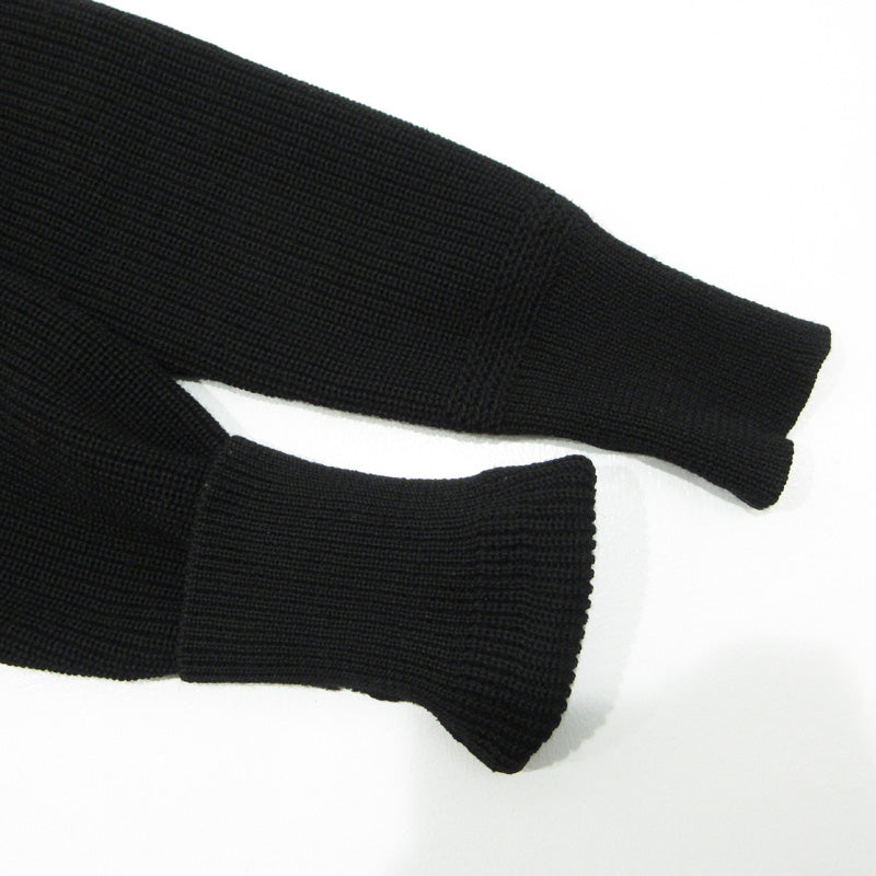 RADIALL | ラディアル ウール長袖ニット 襟ボタン付きセーター ニット RAD-12AW-KNIT001 ブラック サイズ：38【三重本店】
