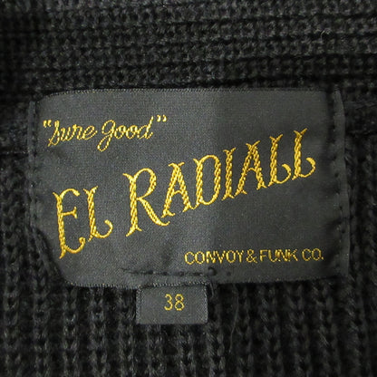 RADIALL | ラディアル ウール長袖ニット 襟ボタン付きセーター ニット RAD-12AW-KNIT001 ブラック サイズ：38【三重本店】