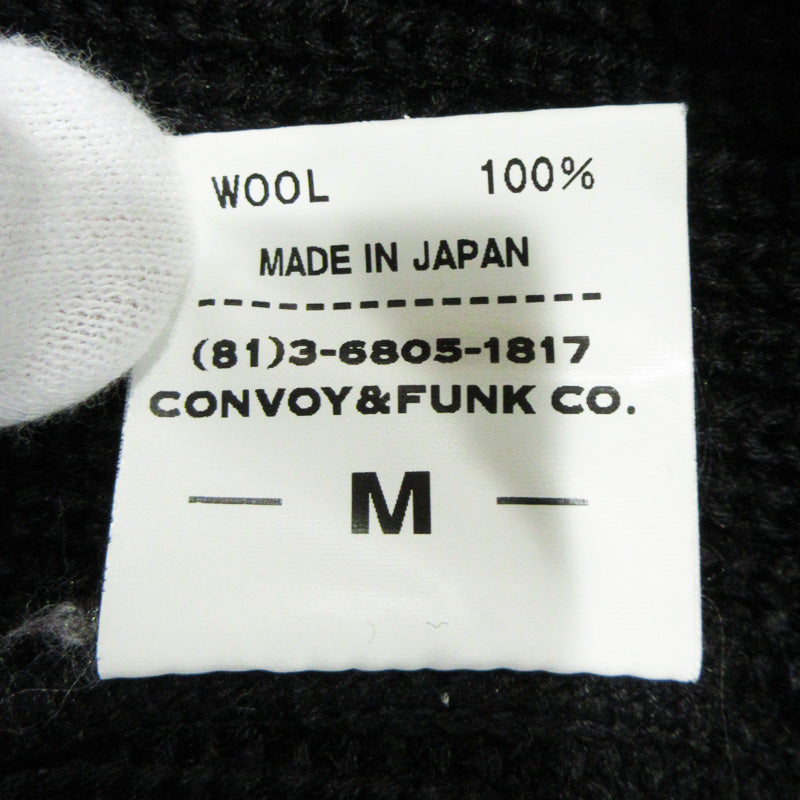 RADIALL | ラディアル ウール長袖ニット 襟ボタン付きセーター ニット RAD-12AW-KNIT001 ブラック サイズ：38【三重本店】
