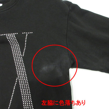 ARMANI EXCHANGE | アルマーニエクスチェンジ スタッズロゴプリント長袖スウェットシャツ スウェット 8NYM01 YJ68Z ブラック サイズ：XS【三重本店】