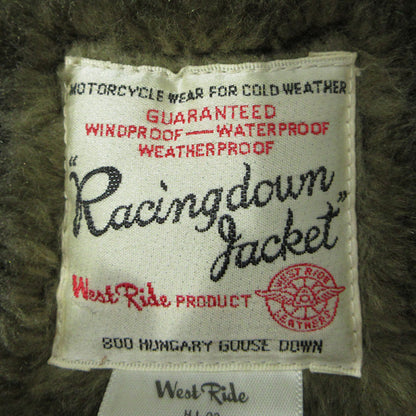 WEST RIDE | ウエストライド RACING DOWN JACKET レーシングダウンジャケット 裏ボア ダウンジャケット HJ-02 ネイビー サイズ：L【三重本店】