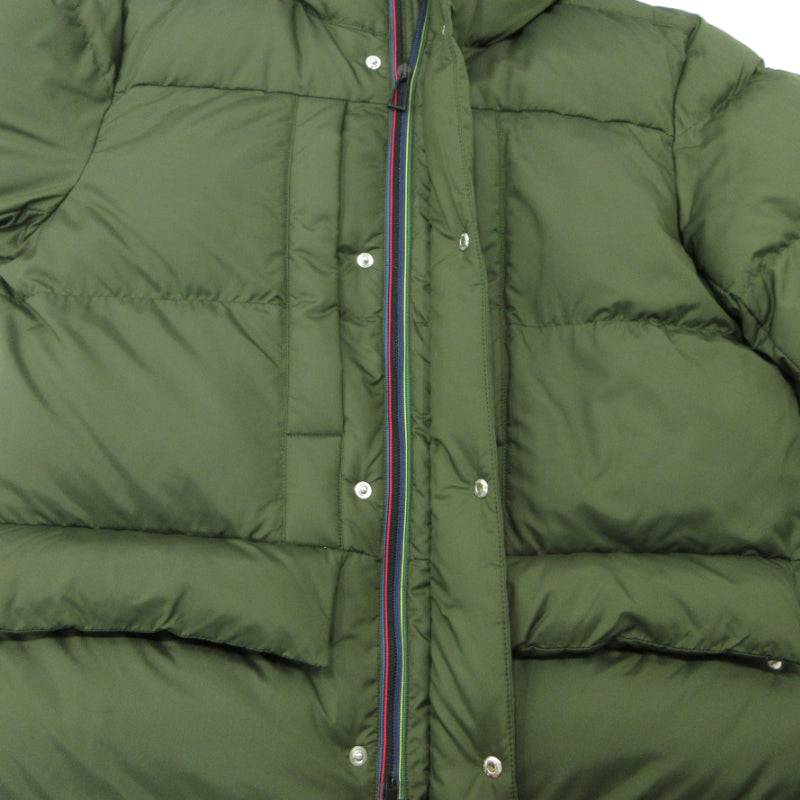 Paul Smith | ポール・スミス スポーツストライプ フーデッドダウンブルゾン 中綿ジャケット 242701 カーキ サイズ：M【三重本店】
