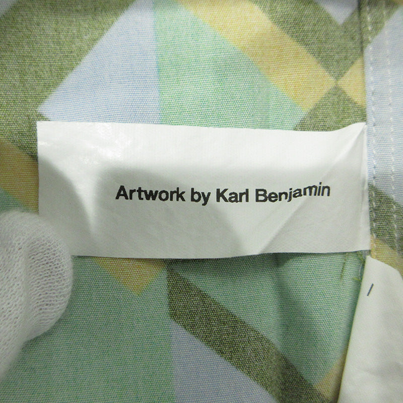 COMME des GARCONS SHIRT | コムデギャルソンシャツ × Kari Benjamin カールベンジャミン 総柄長袖シャツ 幾何学模様 長袖シャツ S28032 グリーン サイズ：S【三重本店】