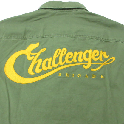 CHALLENGER | チャレンジャー SNAKING LOGO WORK SHIRT スネークロゴワークシャツ 長袖シャツ CLG-SH 025-012 カーキ サイズ：M【三重本店】