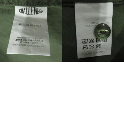 CHALLENGER | チャレンジャー SNAKING LOGO WORK SHIRT スネークロゴワークシャツ 長袖シャツ CLG-SH 025-012 カーキ サイズ：M【三重本店】