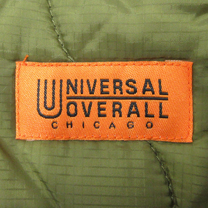 UNIVERSAL OVERALL | ユニバーサルオーバーオール QUILT COAT キルトコート ロゴワッペンキルティングジャケット 中綿ノーカラーコート 中綿ジャケット U2133511 カーキグリーン サイズ：M【三重本店】