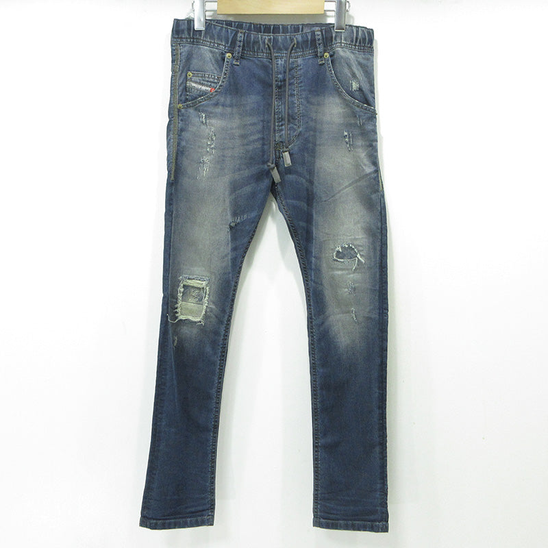 DIESEL | ディーゼル KROOLEY-NE クルーリー ジョグジーンズ USED加工デニムパンツ ダメージ加工 イージーパンツ デニムパンツ 0678J ブルー サイズ：26【三重本店】