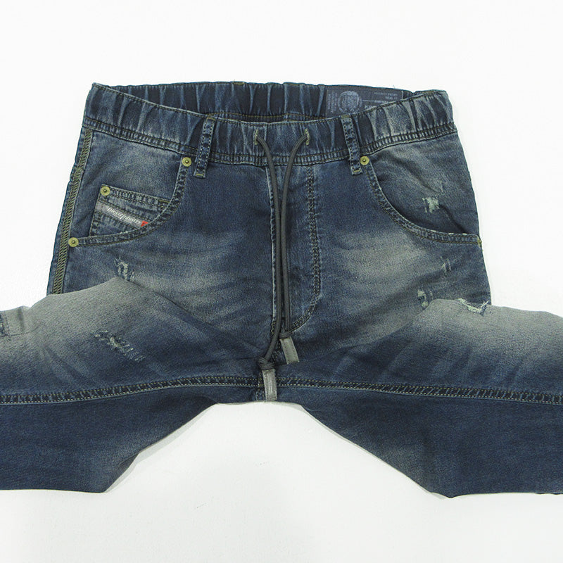 DIESEL | ディーゼル KROOLEY-NE クルーリー ジョグジーンズ USED加工デニムパンツ ダメージ加工 イージーパンツ デニムパンツ 0678J ブルー サイズ：26【三重本店】
