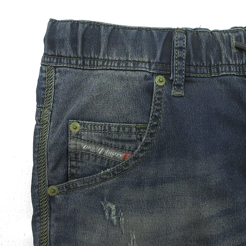 DIESEL | ディーゼル KROOLEY-NE クルーリー ジョグジーンズ USED加工デニムパンツ ダメージ加工 イージーパンツ デニムパンツ 0678J ブルー サイズ：26【三重本店】