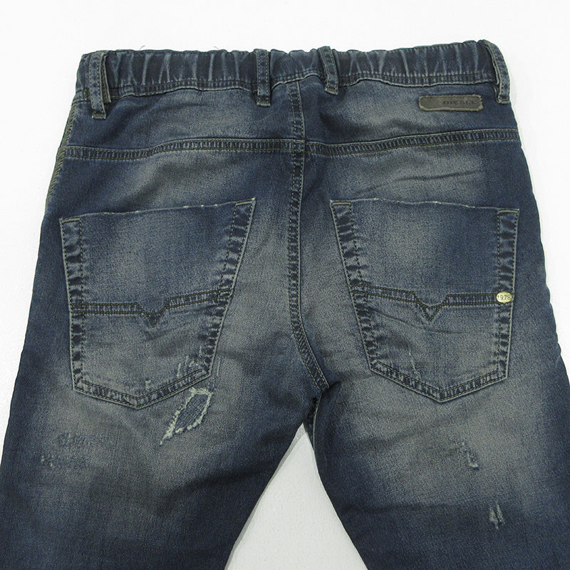 DIESEL | ディーゼル KROOLEY-NE クルーリー ジョグジーンズ USED加工デニムパンツ ダメージ加工 イージーパンツ デニムパンツ 0678J ブルー サイズ：26【三重本店】