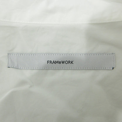 FRAMeWORK | フレームワーク ラウンドテールLONGシャツ 長袖シャツ 24-050-220-7680-4-0 ホワイト サイズ：FreeSize【三重本店】