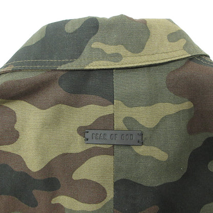 FEAR OF GOD | フィアオブゴッド 7TH COLLECTION Camo Print Military Coat 7周年コレクション カモプリントミリタリーコート 総柄ミリタリージャケット 迷彩柄 ミリタリージャケット FG30-050 カーキグリーン(CMO) マルチカラー サイズ：XS【三重本店】