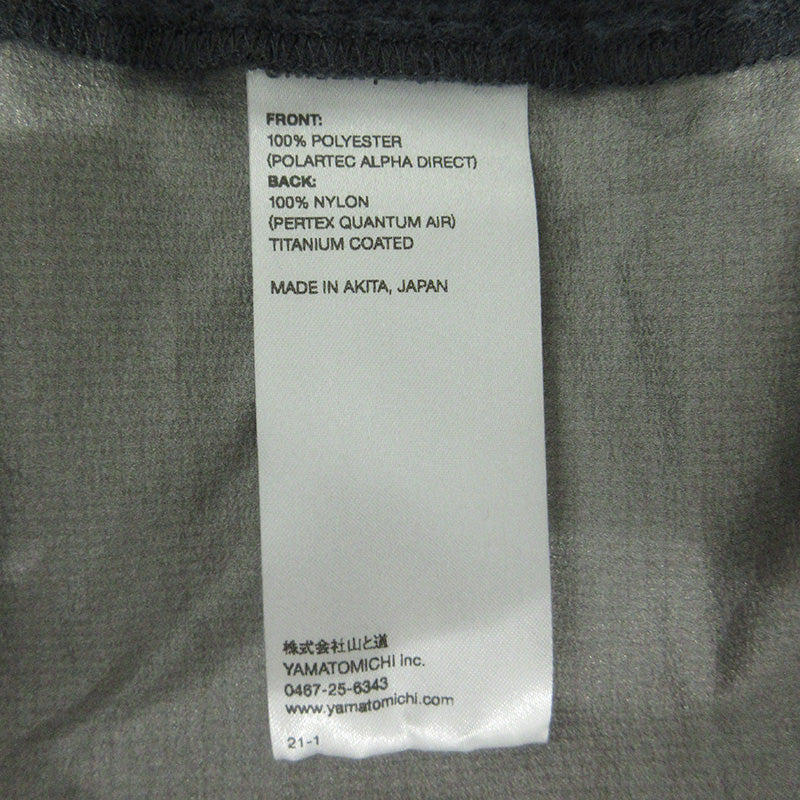 山と道 | ヤマトミチ ALPHA VEST アルファベスト ベスト グレー(Ebony)×ブラック サイズ：M【三重本店】
