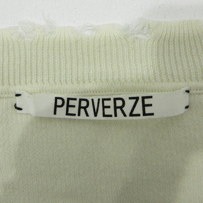 PERVERZE | パーバーズ USED加工Vネック長袖ライトニット ダメージ加工セーター ニット 011701051000 ホワイト 生成り サイズ：FreeSize【三重本店】