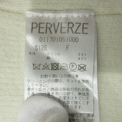 PERVERZE | パーバーズ USED加工Vネック長袖ライトニット ダメージ加工セーター ニット 011701051000 ホワイト 生成り サイズ：FreeSize【三重本店】
