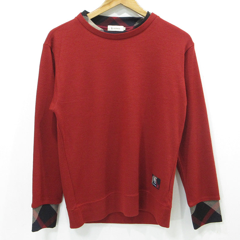 CB CRESTBRIDGE | クレストブリッジ ロゴワッペンウール混長袖ニット セーター ニット 59P58-674-16 レッド サイズ：1【三重本店】
