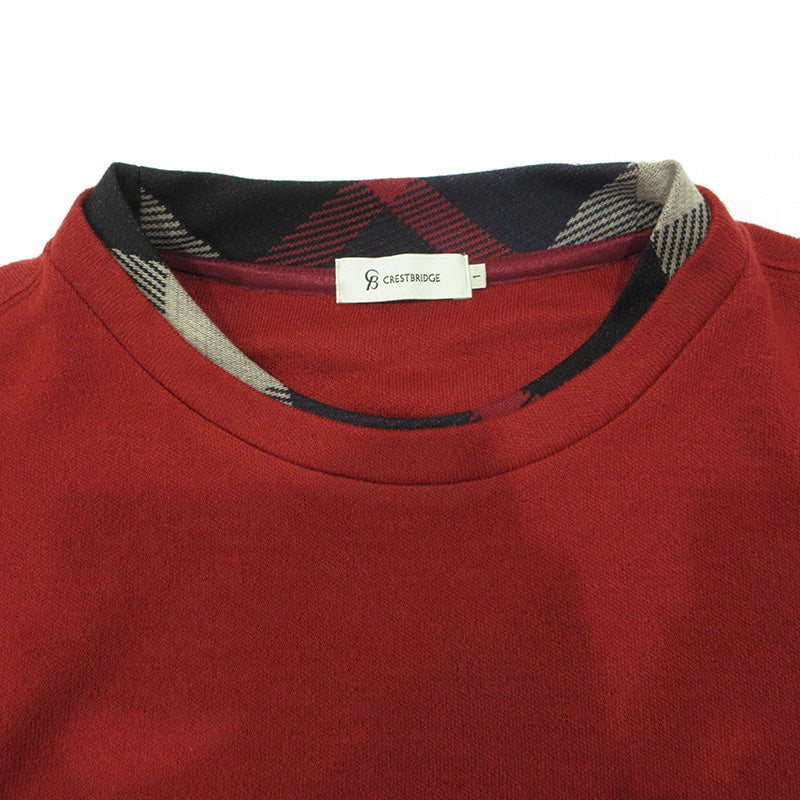 CB CRESTBRIDGE | クレストブリッジ ロゴワッペンウール混長袖ニット セーター ニット 59P58-674-16 レッド サイズ：1【三重本店】