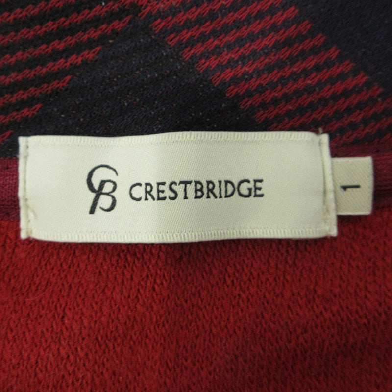 CB CRESTBRIDGE | クレストブリッジ ロゴワッペンウール混長袖ニット セーター ニット 59P58-674-16 レッド サイズ：1【三重本店】